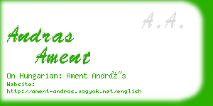 andras ament business card
